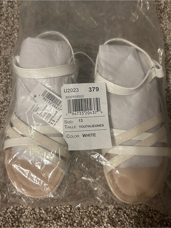 The Children's Place Other - The Children's Place White Girls Strappy Dress Sandals 13